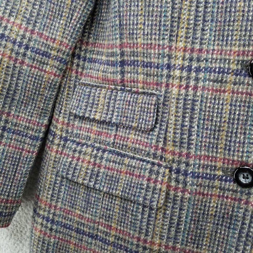 Vtg CHARACTER Suburbanwear Blazer Womens 100% Wool Tweed Multicolor Jacket Sz 12 - Picture 11 of 13